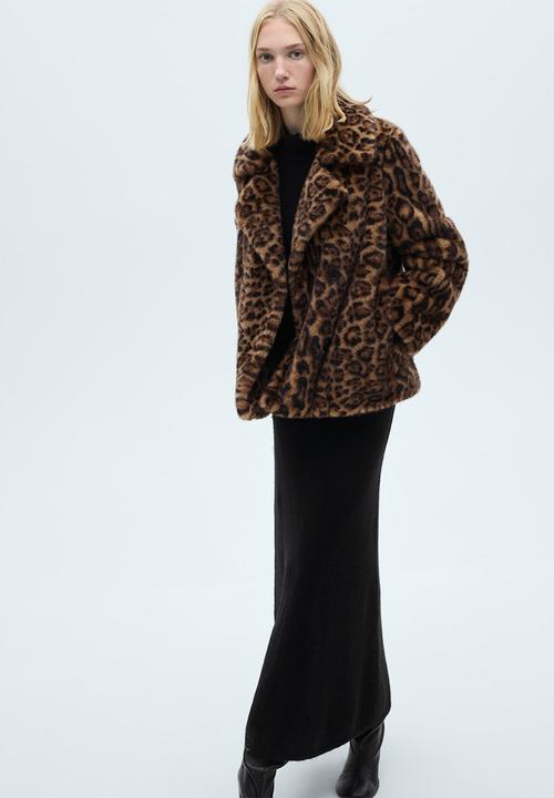 MANGO - Coat Felina - Medium Brown