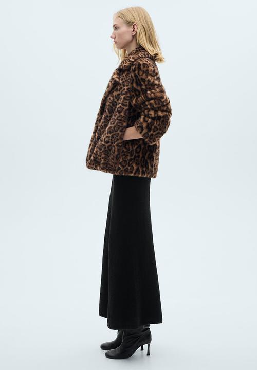 MANGO - Coat Felina - Medium Brown