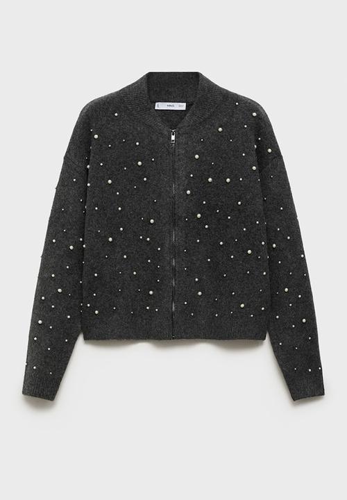 MANGO - Jacket perlon - light pastel gray