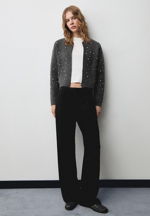 MANGO - Jacket perlon - light pastel gray