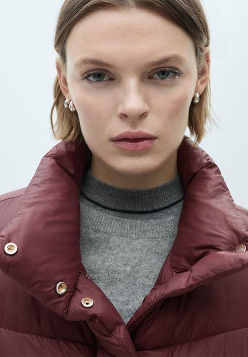MANGO - Puffer Coat Time - Dark Red