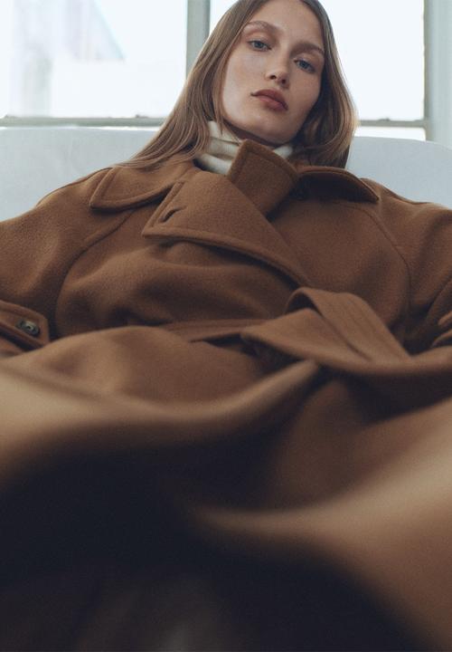 MANGO - Coat Bebrown - Brown