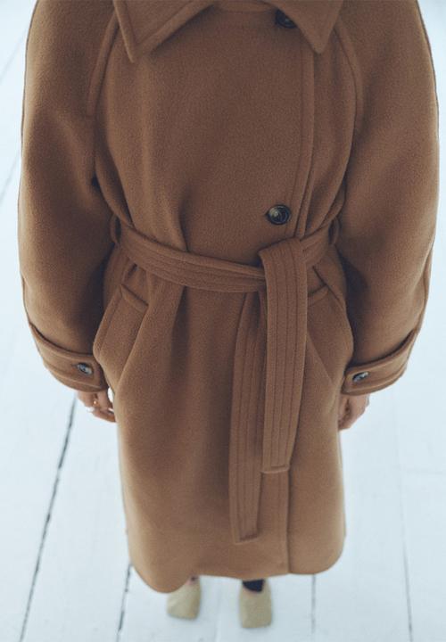 MANGO - Coat Bebrown - Brown