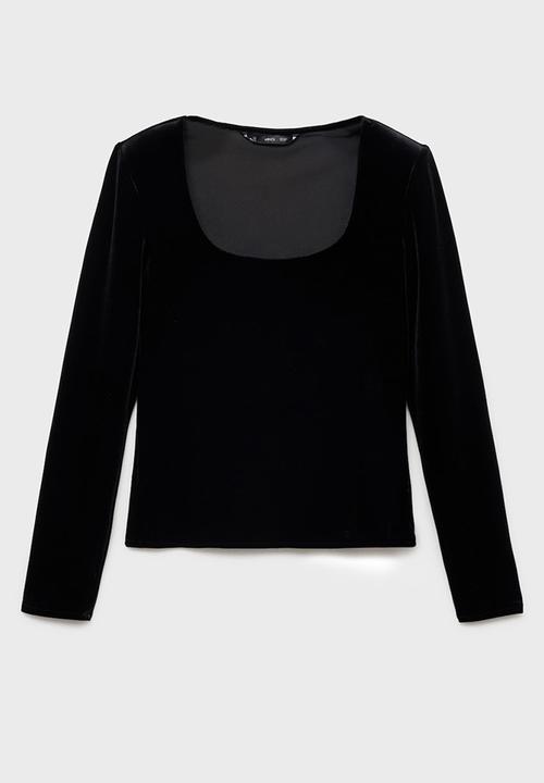 MANGO - T-Shirt Xsouffle - Black