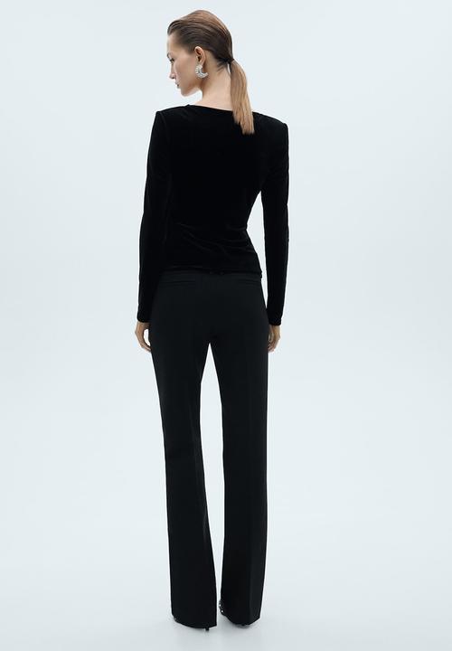 MANGO - T-Shirt Xsouffle - Black