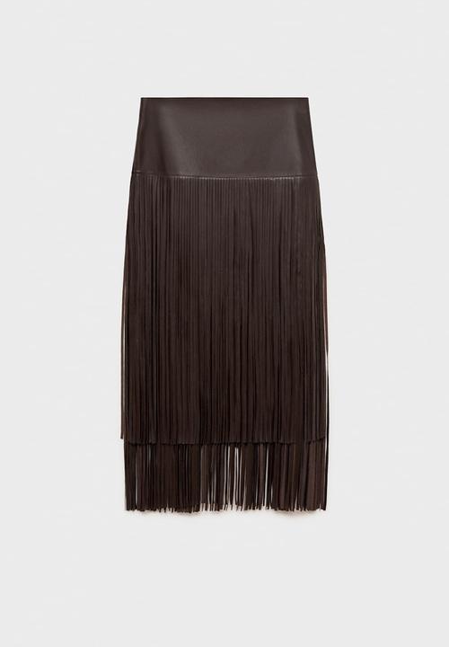 MANGO - Skirt Lea - Brown