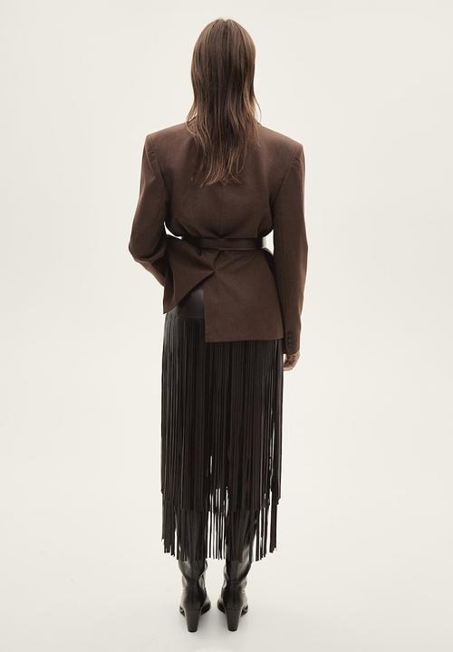 MANGO - Skirt Lea - Brown