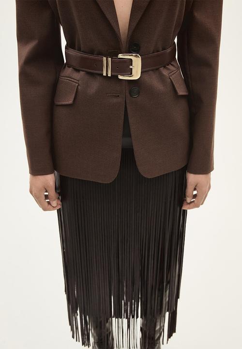 MANGO - Skirt Lea - Brown