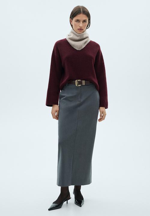 MANGO - Sweater Arandano - Dark Red