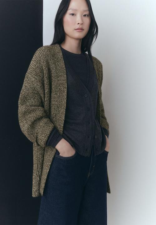 MANGO - Cardigan Abraham - Green