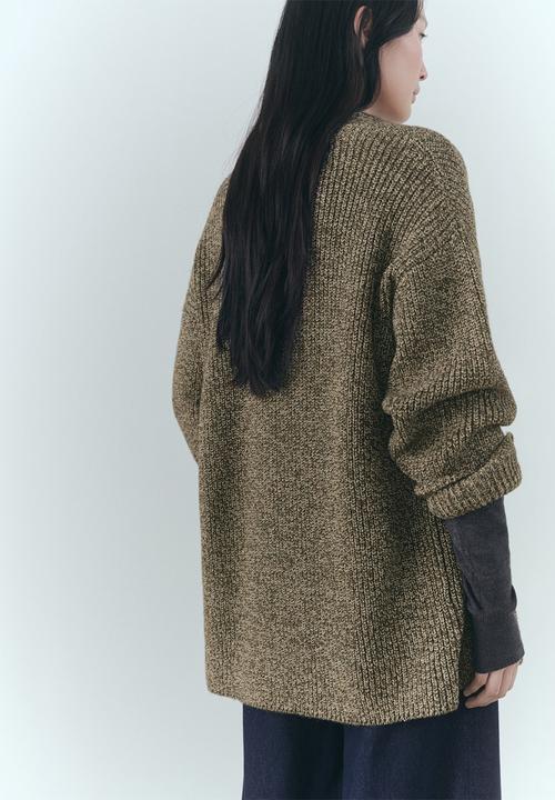 MANGO - Cardigan Abraham - Green