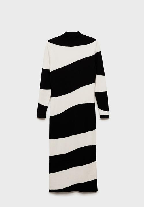 MANGO - Dress Wavy - Black & White 