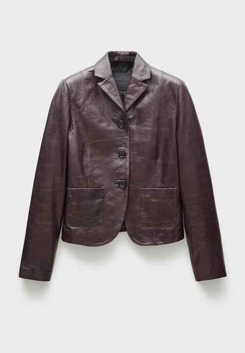MANGO - Blazer Malbec -  Dark Red