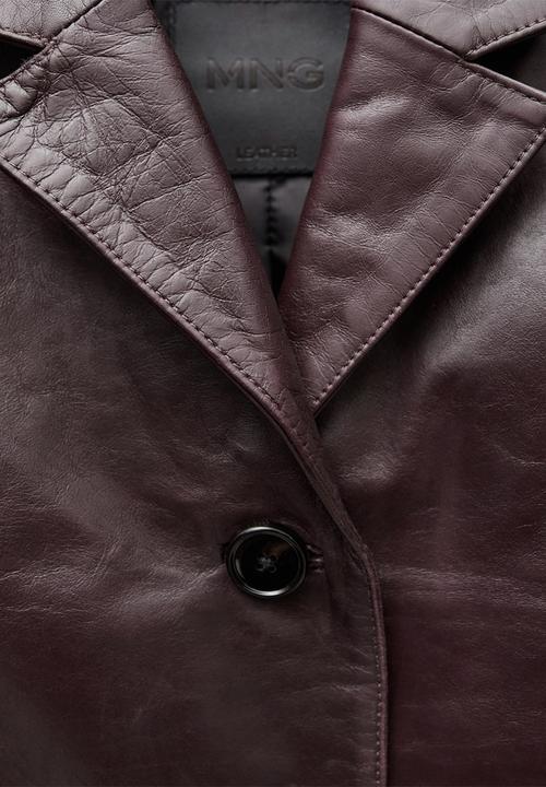 MANGO - Blazer Malbec -  Dark Red
