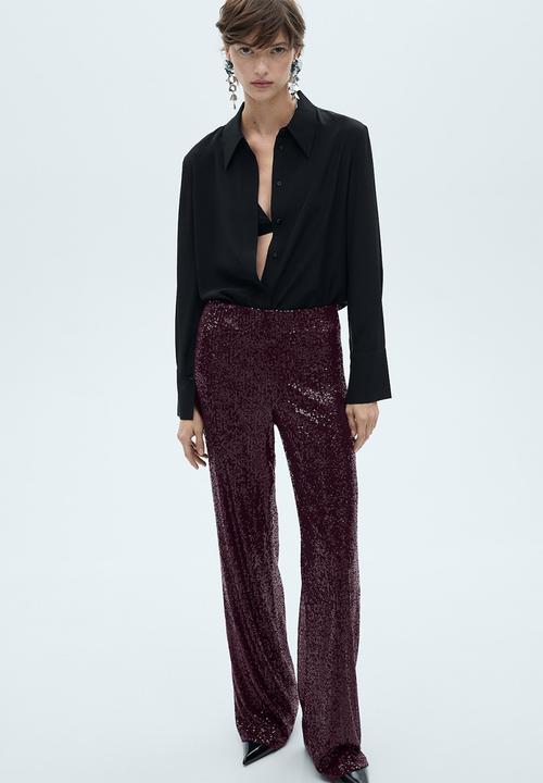 MANGO - Trousers Xjupiter - Dark Red