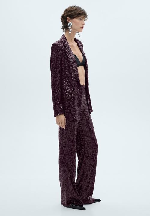 MANGO - Trousers Xjupiter - Dark Red
