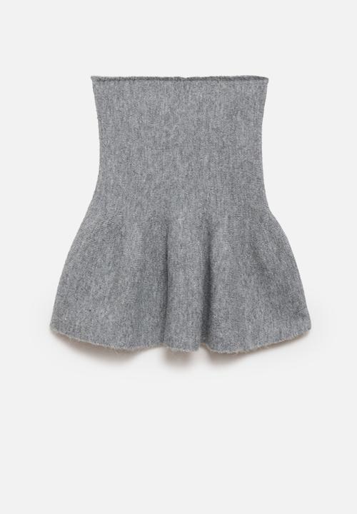 MANGO - Top Jabot - Gray