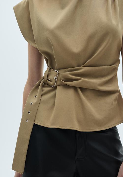 MANGO - Blouse Angela - Beige