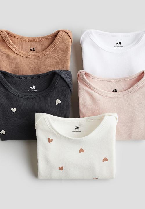 H&M - 5-pack long-sleeved bodysuits - multi 
