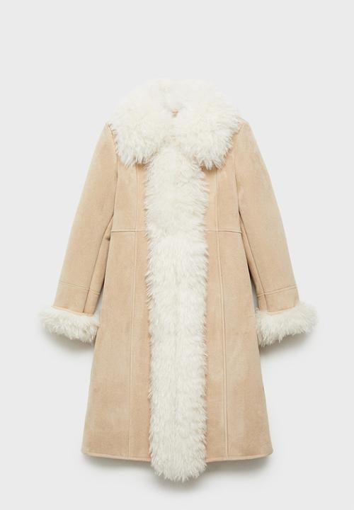 MANGO - Coat Penylane -  Light Beige