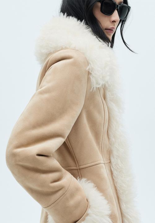 MANGO - Coat Penylane -  Light Beige