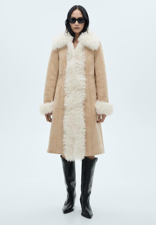 MANGO - Coat Penylane -  Light Beige