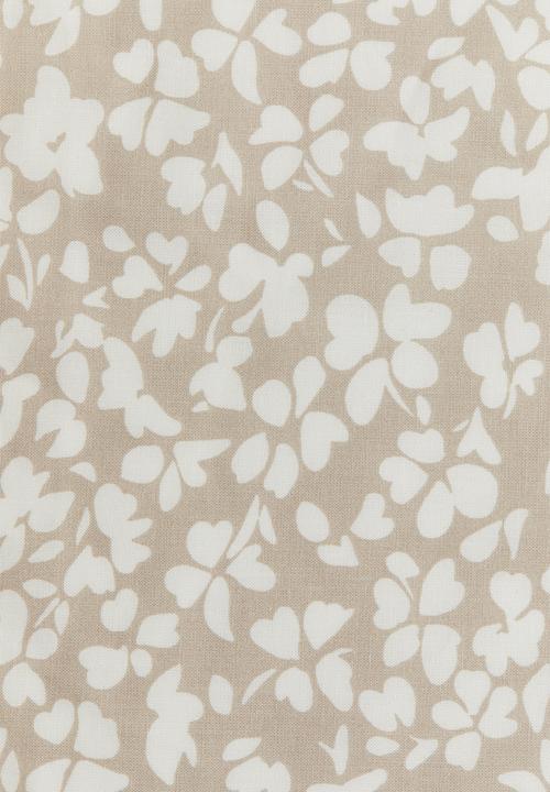 H&M - Patterned cotton fitted sheet - beige floral