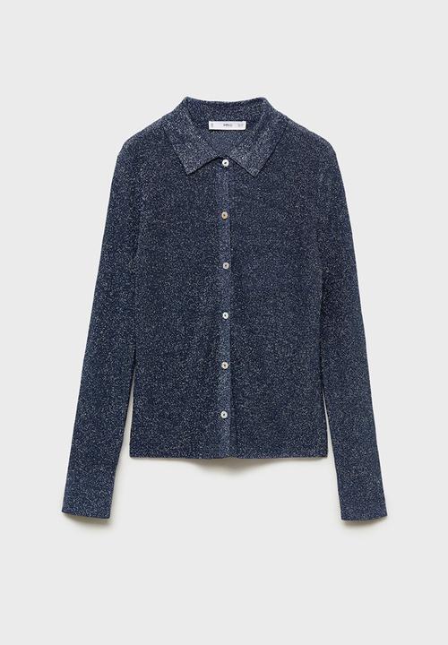 MANGO - Cardigan Kling - Dark Blue