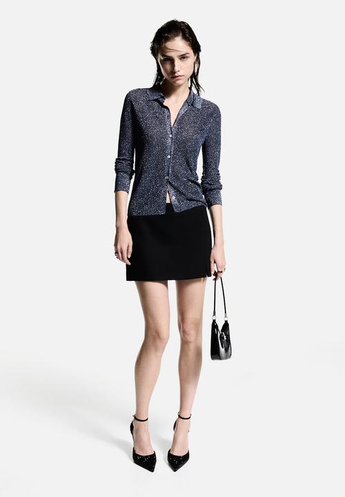 MANGO - Cardigan Kling - Dark Blue