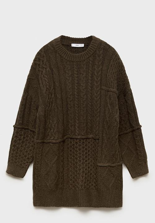 MANGO - Dress Natte - Khaki