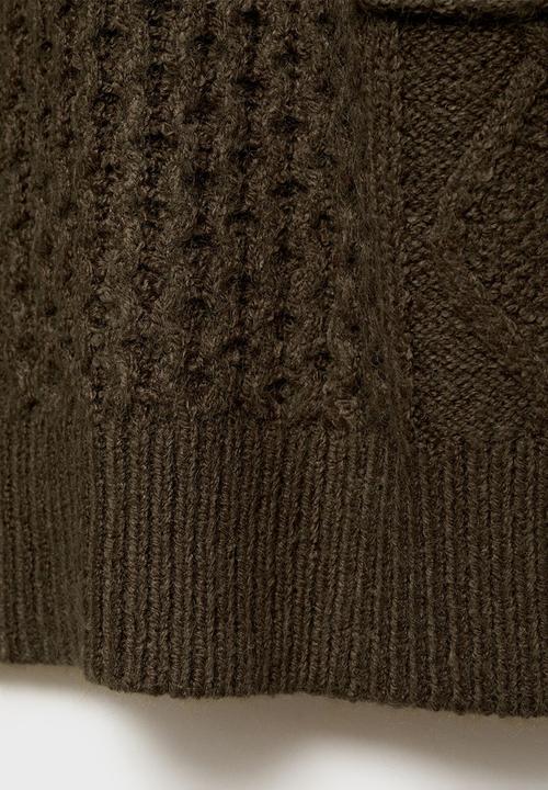 MANGO - Dress Natte - Khaki