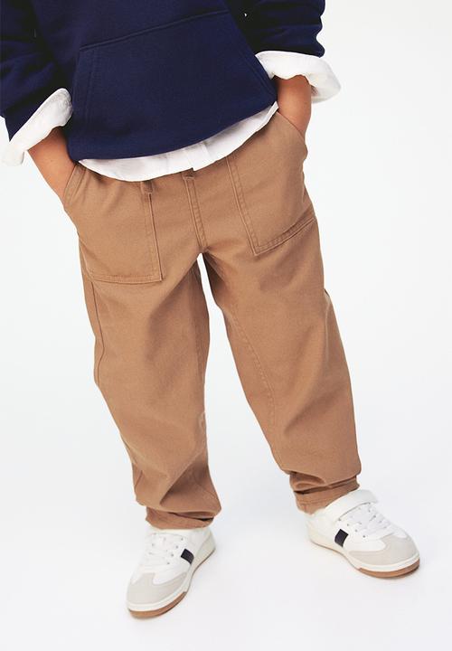 H&M - Cotton canvas joggers - beige