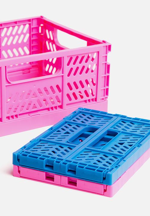 H&M - Foldable storage crate - bright blue