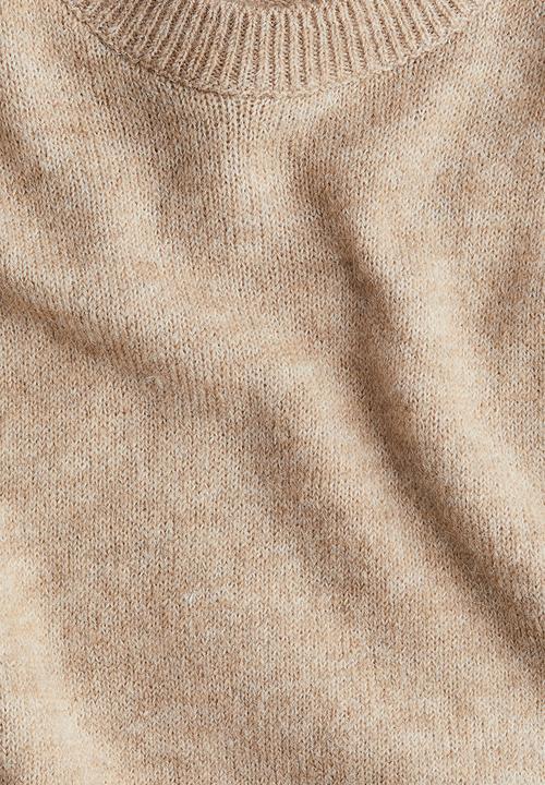 H&M - Knitted T-shirt - beige