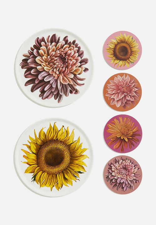 H&M - Porcelain medium plate - white flower