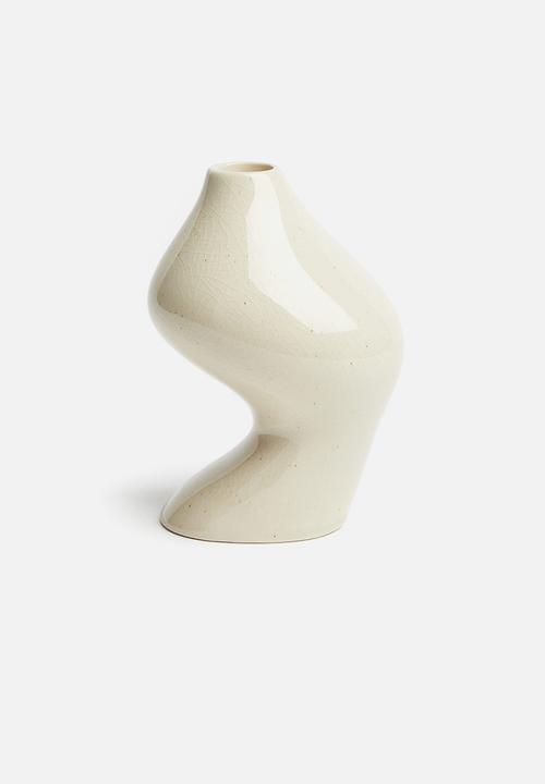 H&M - Stoneware candlestick - white