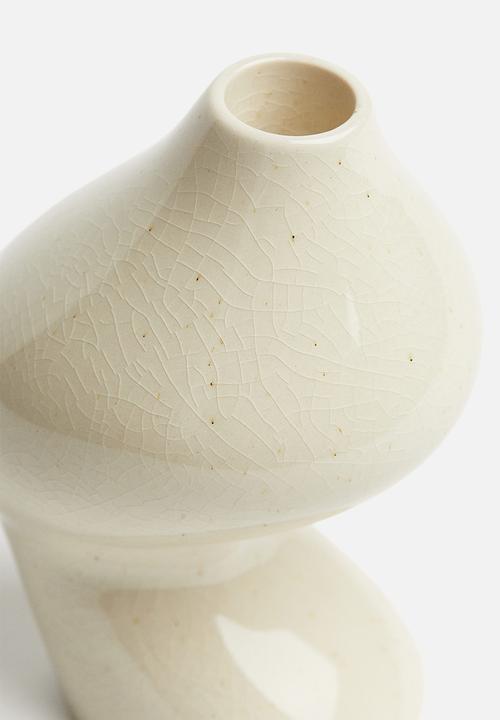 H&M - Stoneware candlestick - white