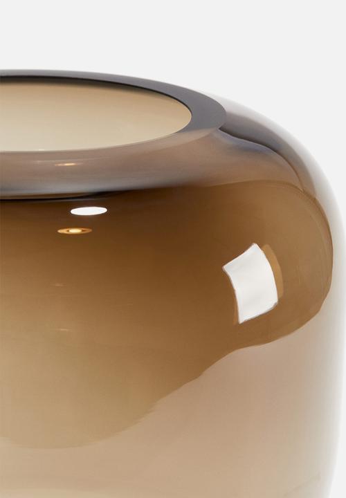 H&M - Coloured glass vase - brown