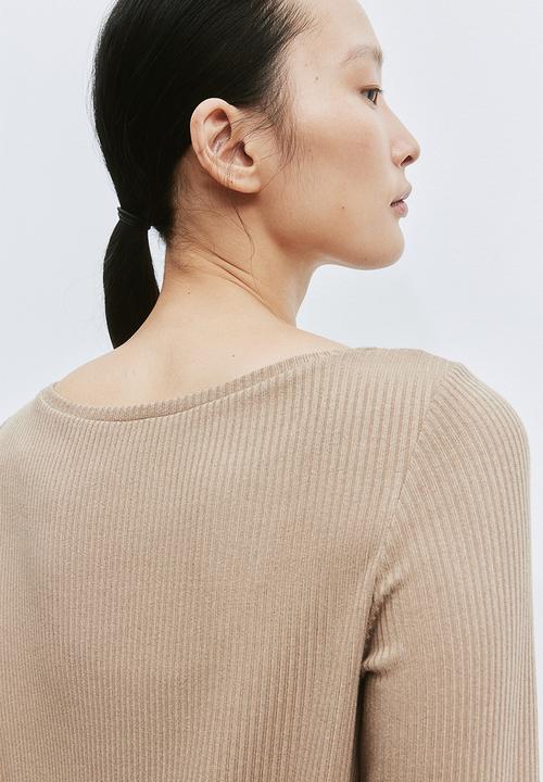 H&M - Boat-neck jumper - beige