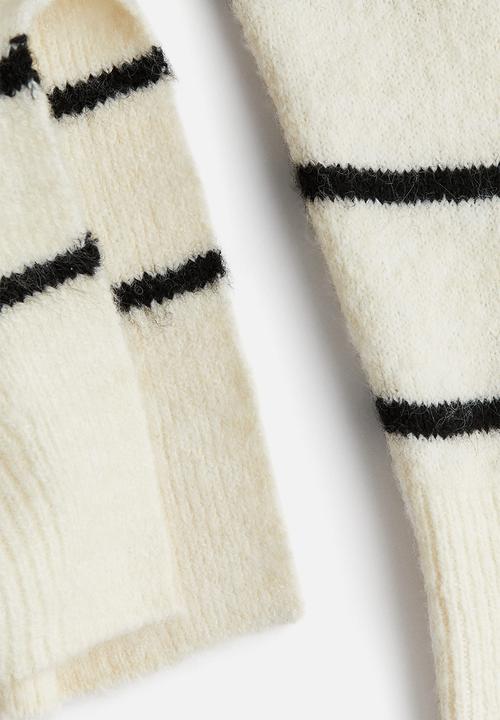 H&M - Oversized jumper - cream striped