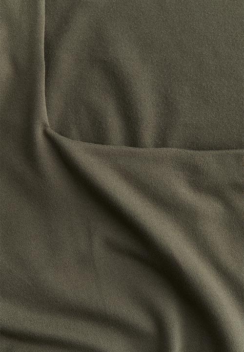 H&M - Long-sleeved jersey top - dark khaki green