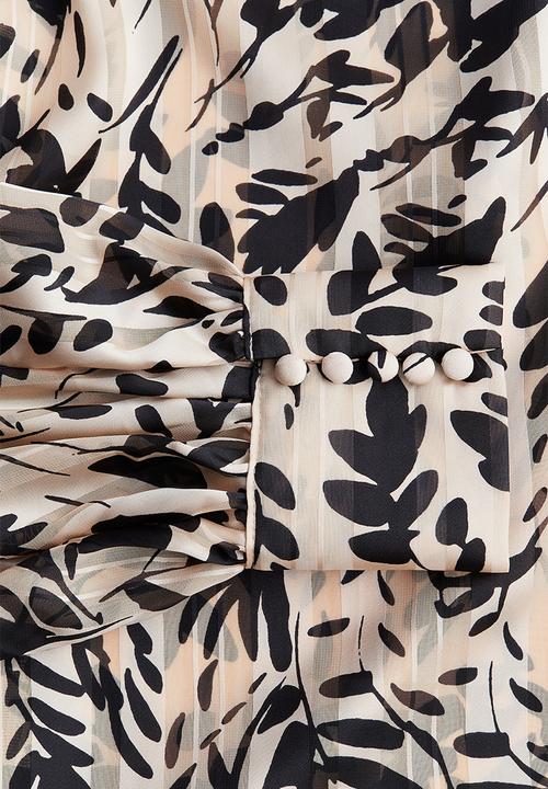 H&M - Patterned blouse - powder pink black patterned