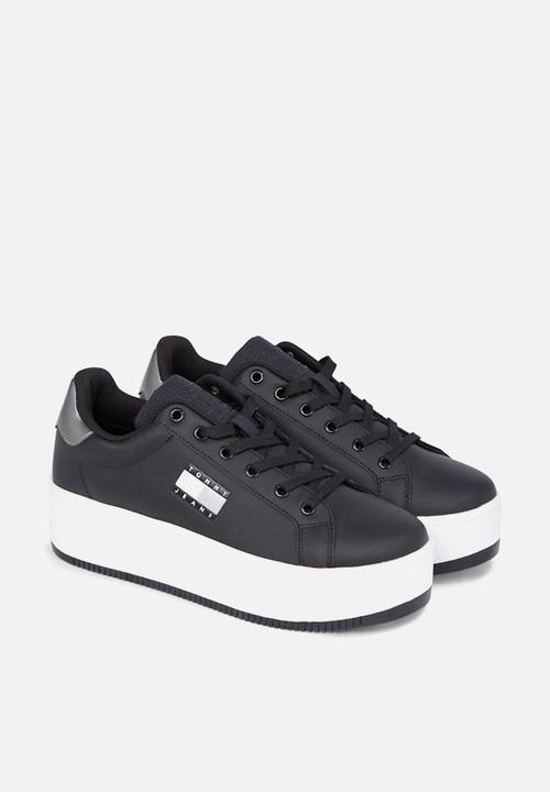 Tommy Hilfiger - Flatform leather sneaker - warm stone