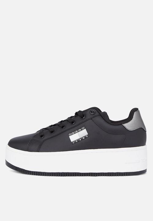 Tommy Hilfiger - Flatform leather sneaker - warm stone