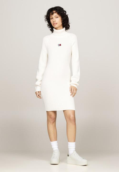 Tommy Hilfiger - Flatform leather sneaker - ivory/gray gold