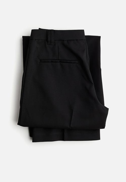 H&M - Wide tailored trousers - black
