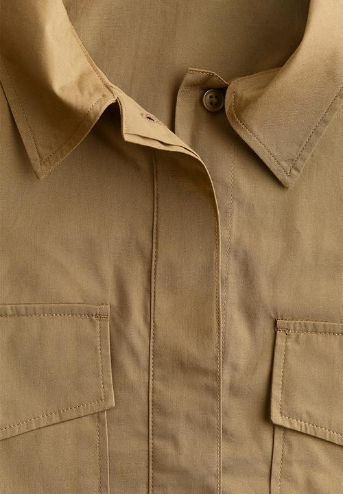 H&M - Cropped cargo shirt - beige