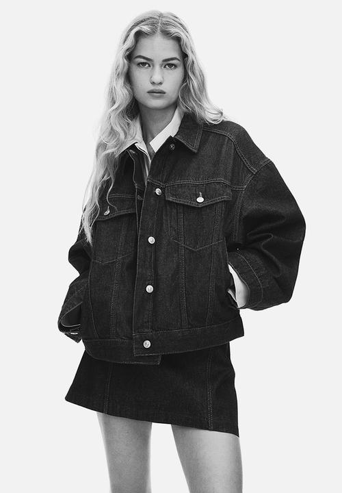 H&M - A-line mini skirt - dark denim blue