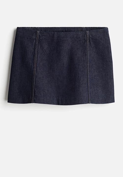 H&M - A-line mini skirt - dark denim blue