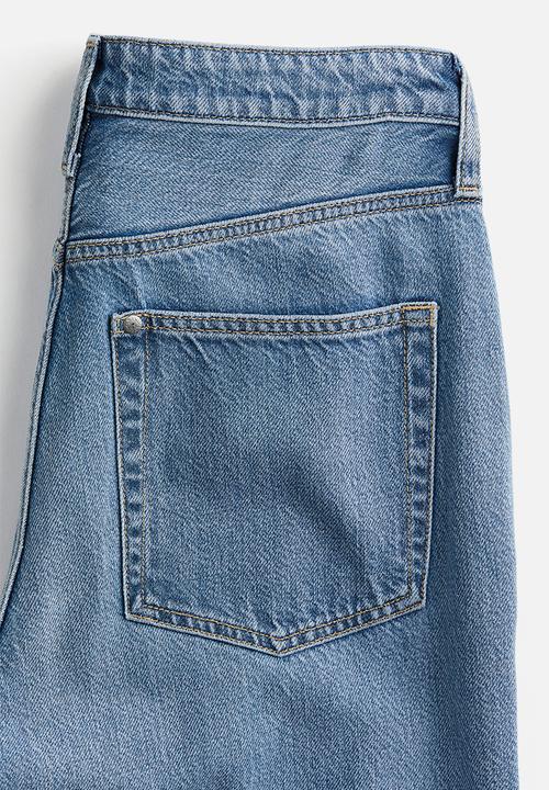H&M - Feather soft super wide ultra high jeans - light denim blue
